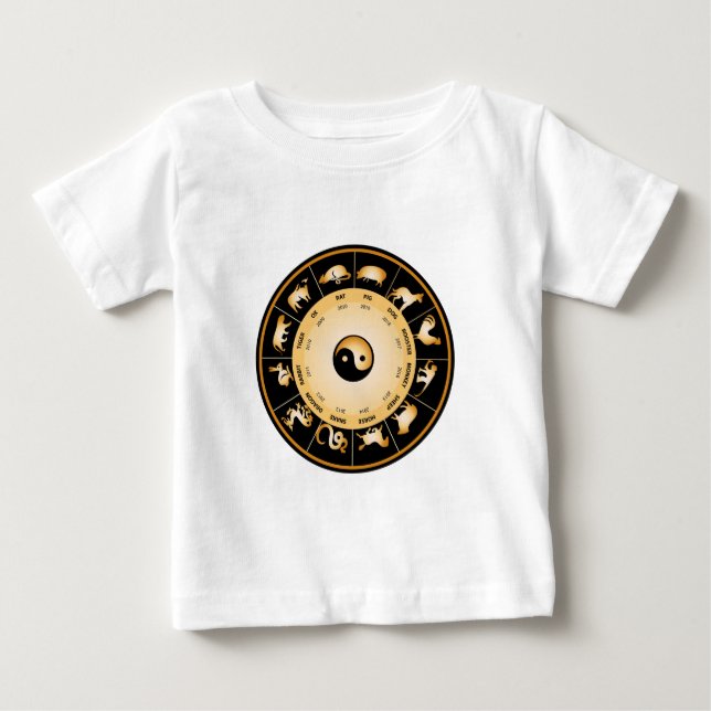 Camiseta De Bebé Rueda de zodiac china (Anverso)