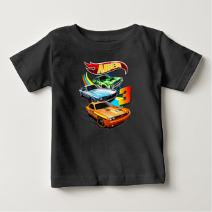 Camiseta De Bebé Ruedas calientes Cumpleaños Camiseta, Parte Temáti