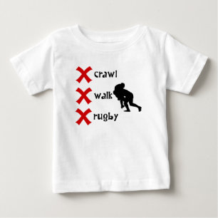 Camiseta De Bebé Rugbi del paseo del arrastre
