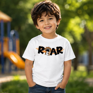 Camiseta De Bebé Rugir Tigre – Audaz Animal Salvaje