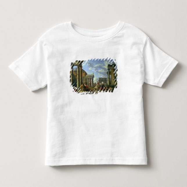 Camiseta De Bebé Ruinas romanas con un profeta, 1751 (Anverso)