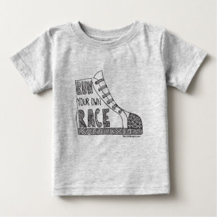 Camiseta De Bebé Run your own race Organic Baby Bodysuit