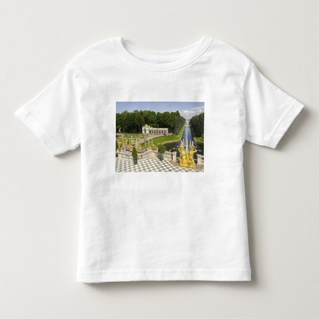 Camiseta De Bebé Rusia. Petrodvorets. Palacio Peterhof. Pedro (Anverso)