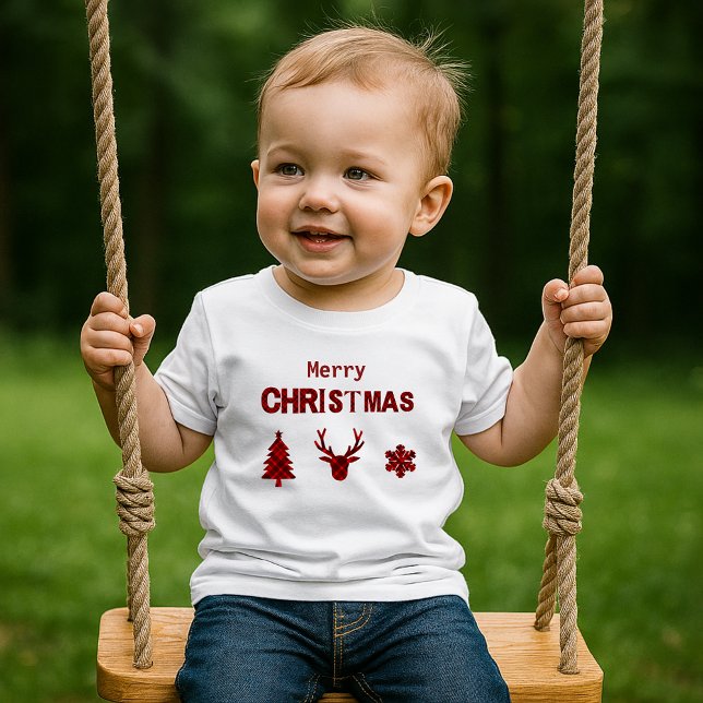 Camiseta De Bebé rustic scottish christmas script  (Subido por el creador)