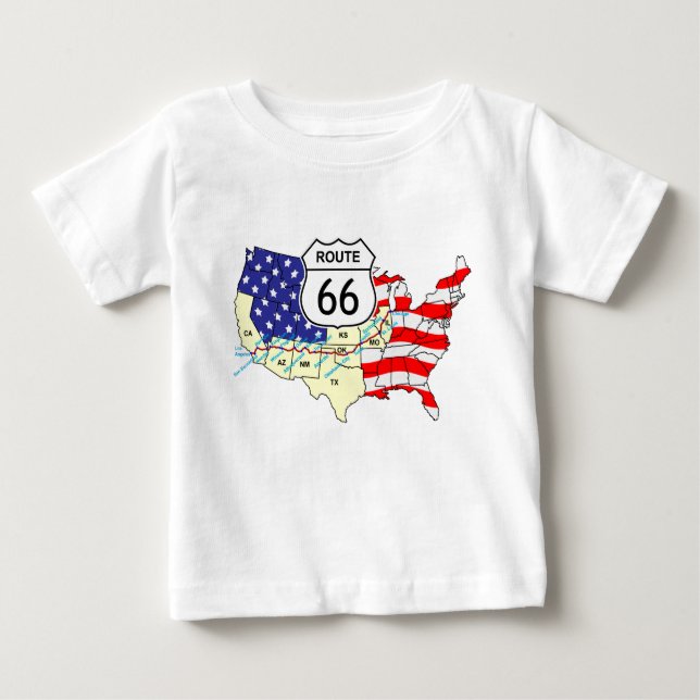 Camiseta De Bebé Ruta 66 (Anverso)
