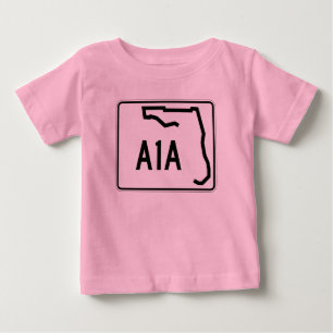 Camiseta De Bebé Ruta A1A del estado de la Florida