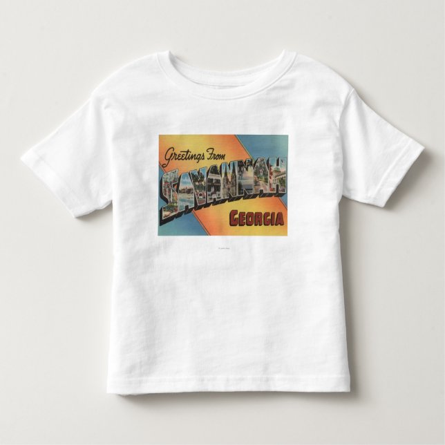 Camiseta De Bebé Sabana, Georgia - escenas grandes de la letra (Anverso)