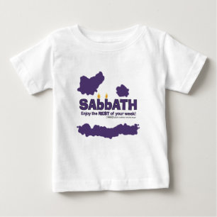 Camiseta De Bebé Sabbath con velas - Disfruta del RESTO de tu seman
