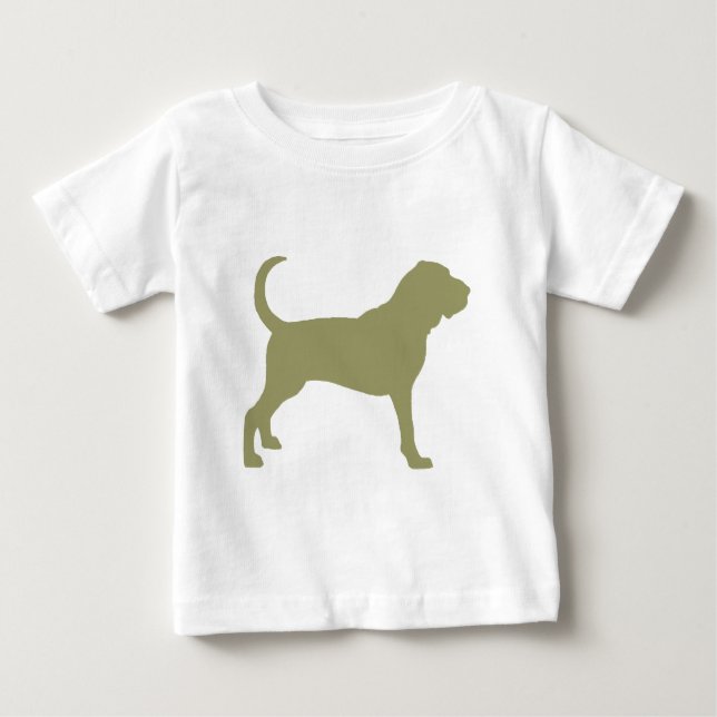Camiseta De Bebé Sabueso (verde salvia) (Anverso)