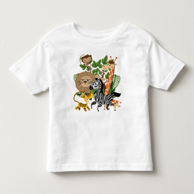Camiseta De Bebé Safari animal (Anverso)