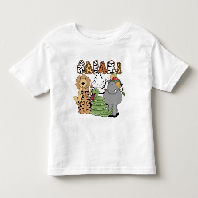 Camiseta De Bebé Safari animal (Anverso)