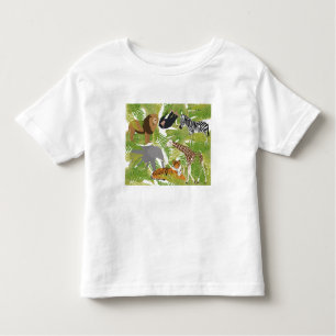 Camiseta De Bebé Safari Boy, animales de la jungla   CHICA