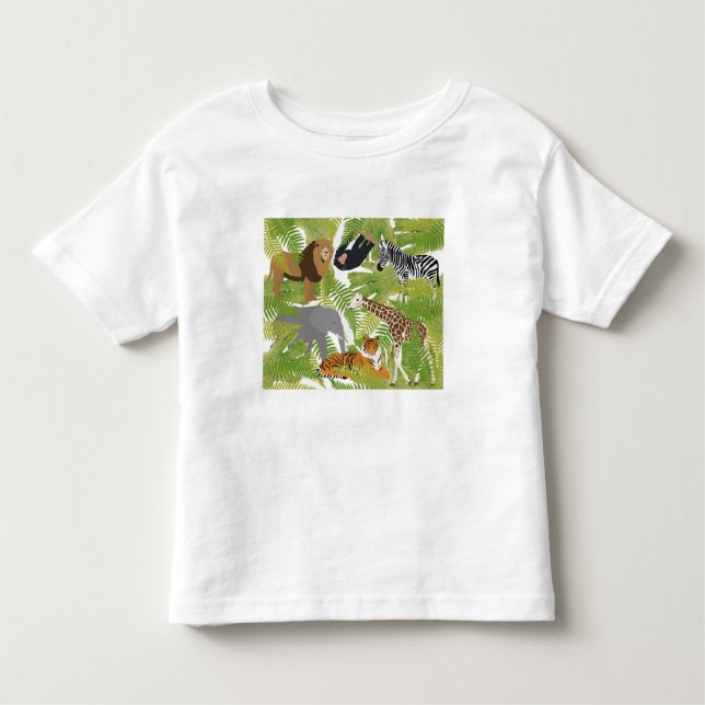 Camiseta De Bebé Safari Boy, animales de la jungla | CHICA (Anverso)