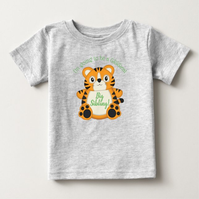 Camiseta De Bebé Safari de Baby Shower del tigre (Anverso)