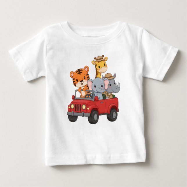Camiseta De Bebé Safari Friends Adventure (Anverso)