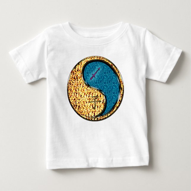 Camiseta De Bebé Sagitario y Rata de Agua (Anverso)