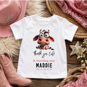 Camiseta De Bebé Sagrada Vaca Caricaturas Soy una vaquera Cumpleaño