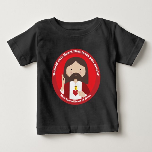 Camiseta De Bebé Sagrado Corazón de Jesús (Anverso)