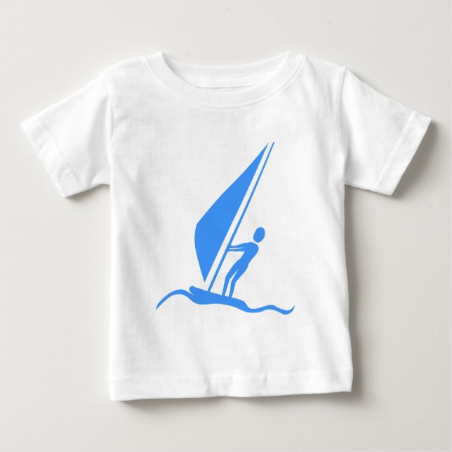 Camiseta De Bebé Sailboarding - Baby Blue (Anverso)