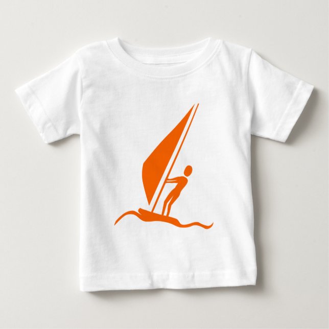 Camiseta De Bebé Sailboarding - Naranja (Anverso)