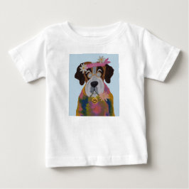 Camiseta De Bebé Saint Bernard Hippie