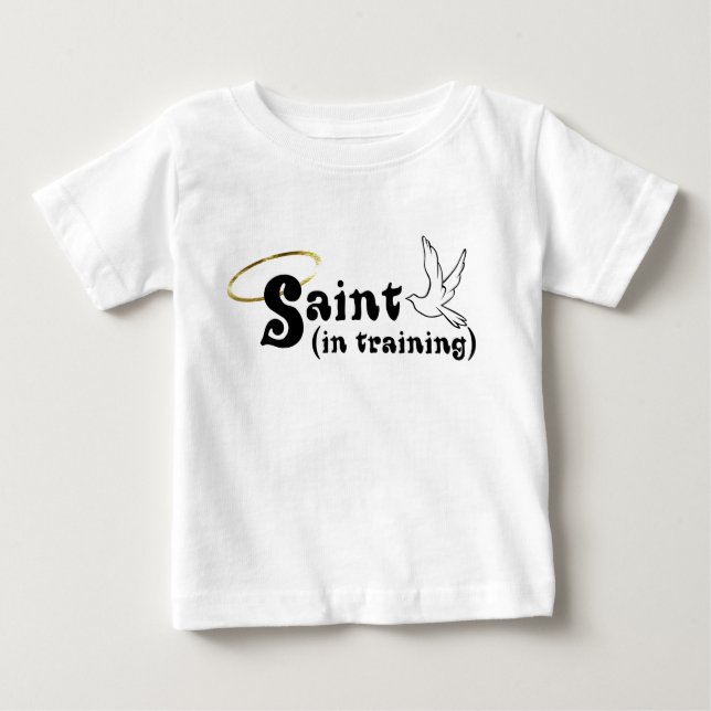 Camiseta De Bebé Saint in Training bebé tee con alas (Anverso)