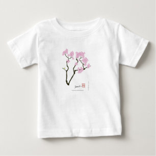 Camiseta De Bebé Sakura con el pájaro verde, fernandes tony