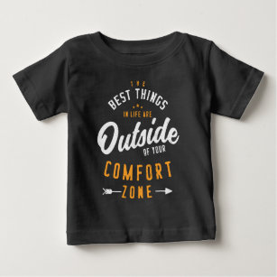 Camiseta De Bebé Salga De Su Zona De Confort Inspiradora