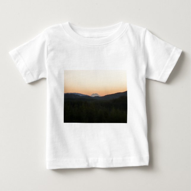 Camiseta De Bebé Salida del sol del Monte Rainier (Anverso)