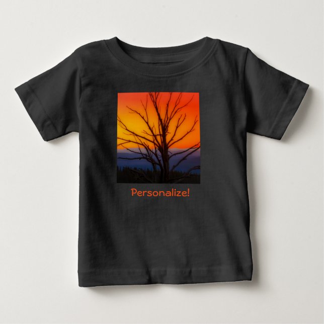 Camiseta De Bebé Salida del sol sobre diseño del parque nacional de (Anverso)