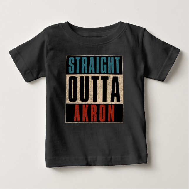 Camiseta De Bebé Salida directa Akron Ohio OH (Anverso)