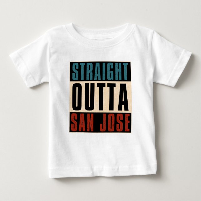 Camiseta De Bebé Salida recta San José California CA EE.UU. (Anverso)
