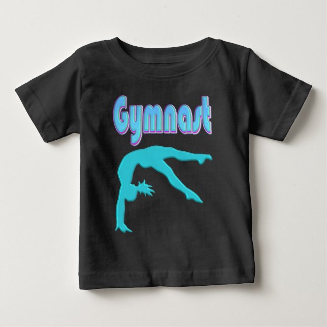 Camiseta De Bebé Salida Verde azulada de la manecilla trasera del g (Anverso)