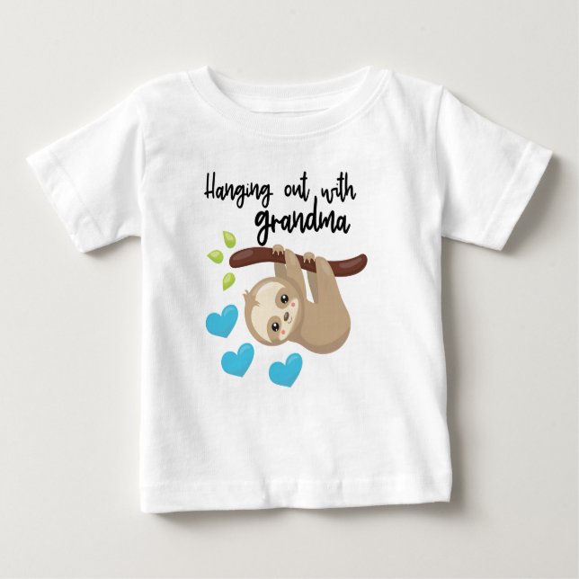 Camiseta De Bebé Salir con la abuela onsie (Anverso)