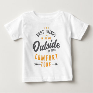 Camiseta De Bebé Salir De La Cita Inspiradora De Su Zona De Comodid