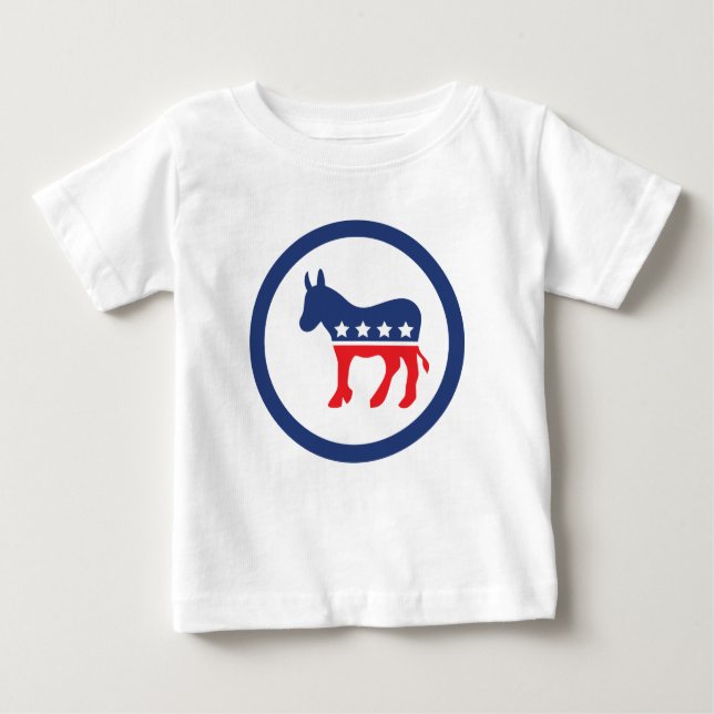 Camiseta De Bebé Salir y votar | Fiesta democrático Donkey (Anverso)