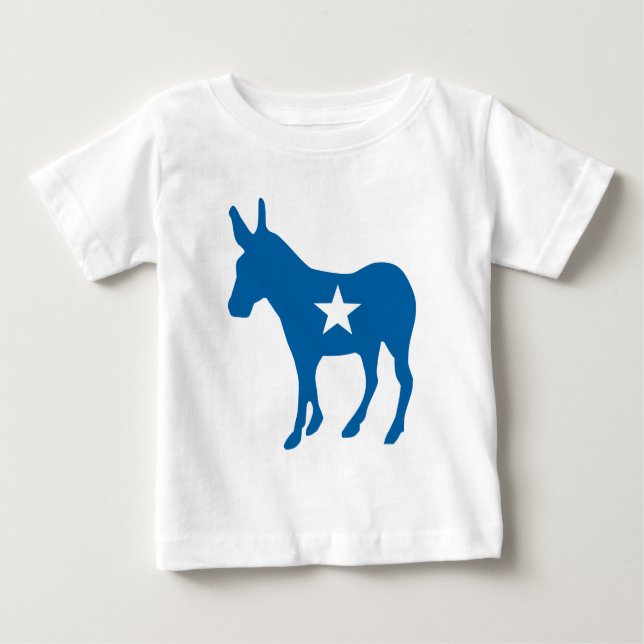 Camiseta De Bebé Salir y votar | Fiesta democrático Donkey (Anverso)