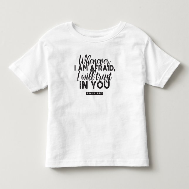 Camiseta De Bebé Salmo 56:3 Biblia Verso arte "Confiaré en ti" (Anverso)