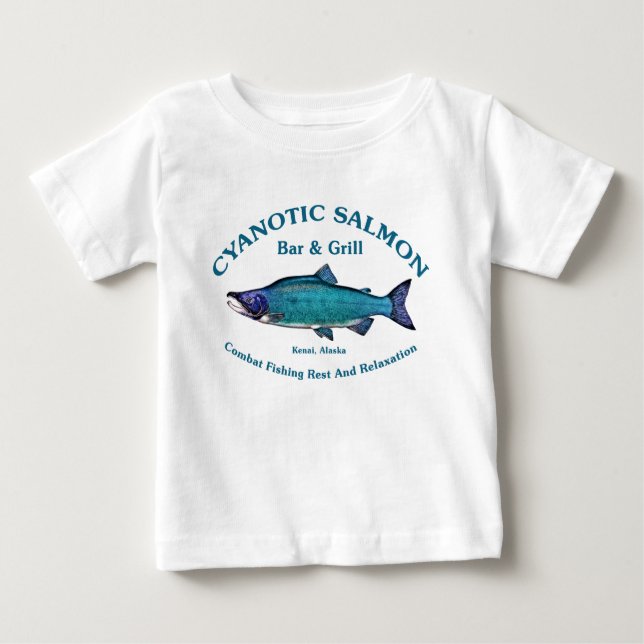 Camiseta De Bebé Salmon Bar & Grill Cyanotic (Anverso)