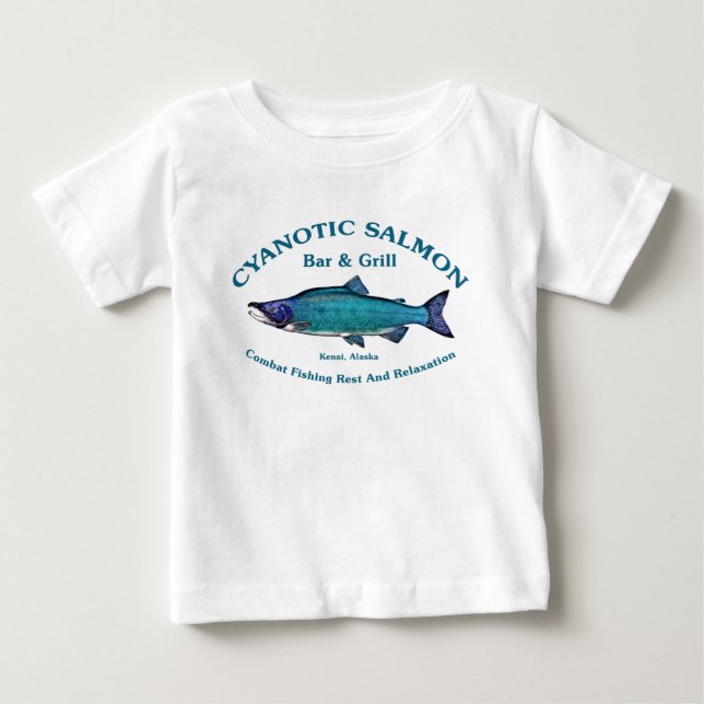Camiseta De Bebé Salmon Bar & Grill Cyanotic (Anverso)