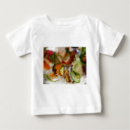 Camiseta De Bebé Salmón Sashimi Comida de Pescado Mariscos Japonés