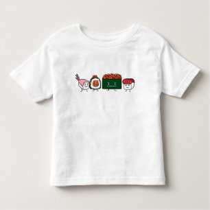 Camiseta De Bebé Salmones japoneses del camarón del sushi del arroz