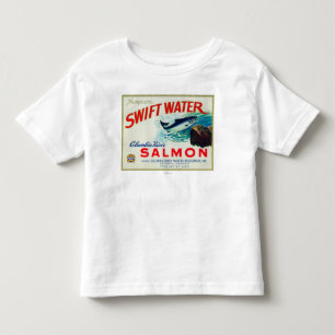 Camiseta De Bebé Salmones rápidos del agua de Astoria, Oregon - de
