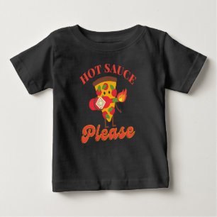 CAMISETA DE BEBÉ SALSA PICANTE POR FAVOR - AMANTE DE SALSA DE PIZZA