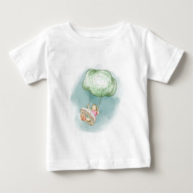Camiseta De Bebé Saltando de las nubes (Anverso)