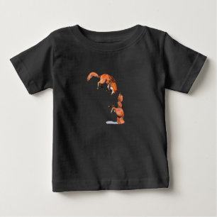 Camiseta De Bebé Saltando Fox Roja