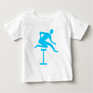 Camiseta De Bebé Saltando obstáculos - Azul cielo