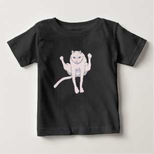 Camiseta De Bebé Salto acrobático de gato atleta blanco