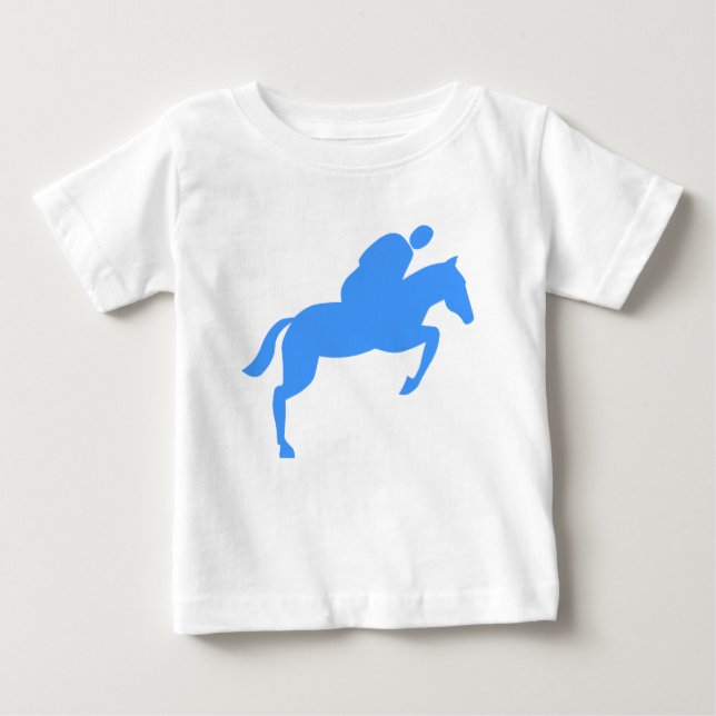 Camiseta De Bebé Salto de caballo - Azul bebé (Anverso)