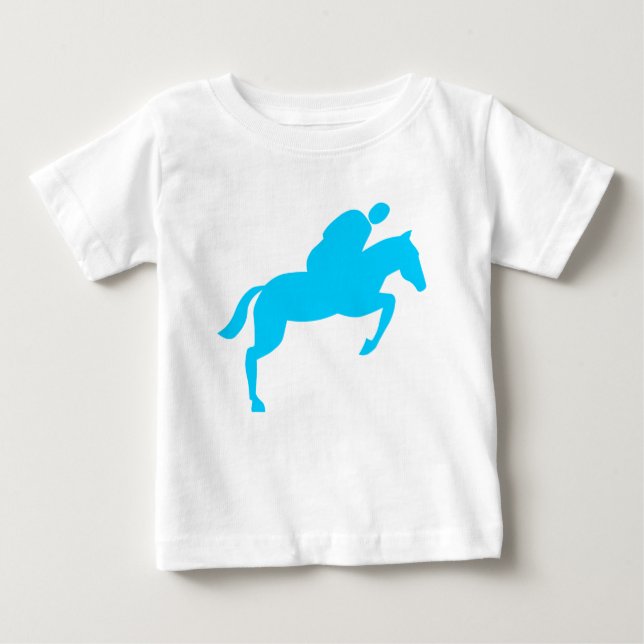 Camiseta De Bebé Salto de caballo - Azul cielo (Anverso)